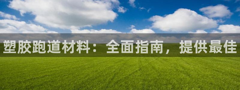 谈球吧网页登录：塑胶跑道材料：全面指南，提供最佳