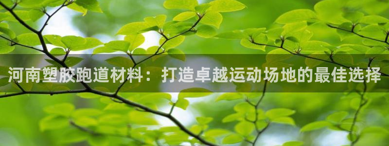 谈球吧网app官网下载：河南塑胶跑道材料：打造卓越运动场地的最佳选择